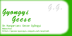 gyongyi gecse business card