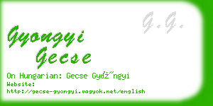 gyongyi gecse business card